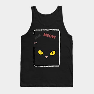 black cat with yellow eyes Tank Top